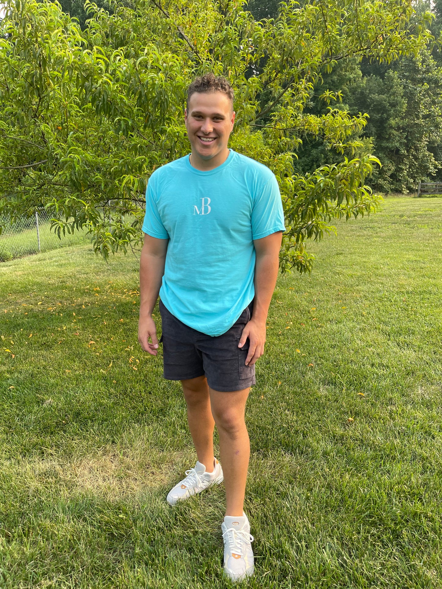 Teal mB logo T-shirt