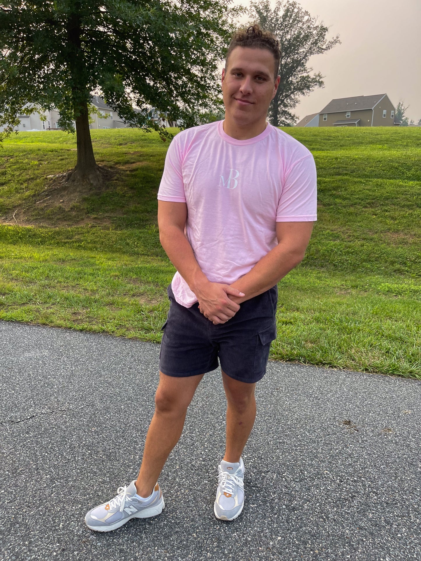 Pink mB logo T-shirt