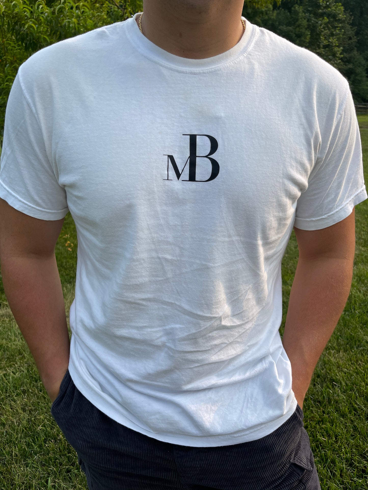 White mB logo T-shirt