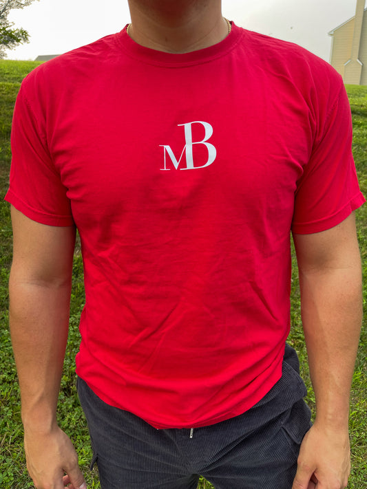 Red mB logo T-shirt