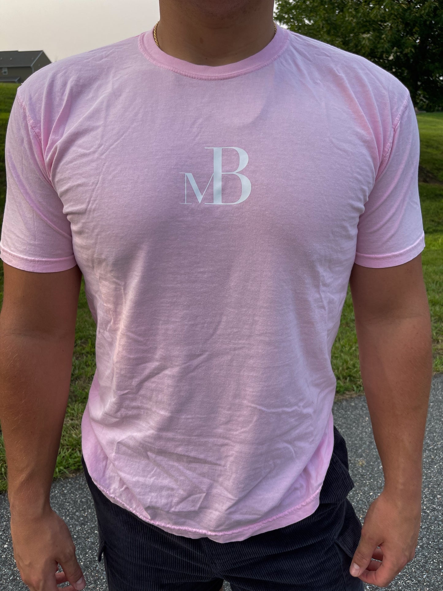Pink mB logo T-shirt