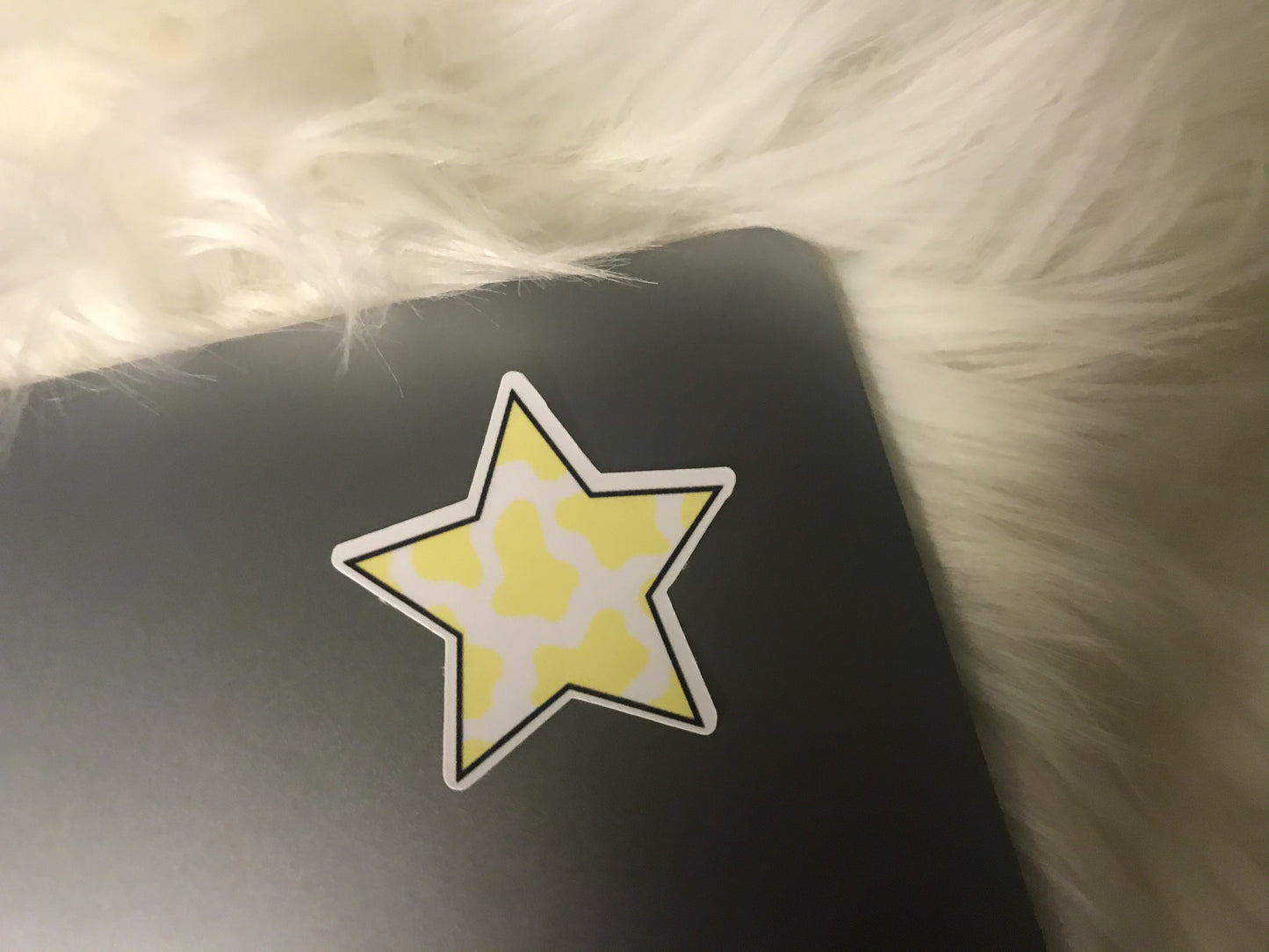 Cow Print Star Sticker
